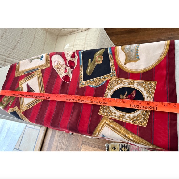 Vintage ECHO Large Silk Scarf Approx. 34" Square - Picture 5 of 6